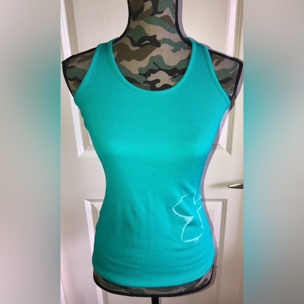 Under Armour Teal Ribbed Tank Youth Girls